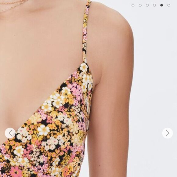 Floral Print Tie-Back Dress XS - Picture 3 of 10